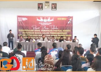 KPU Dairi saar rapat pleno terbuka, Rabu (10/7).