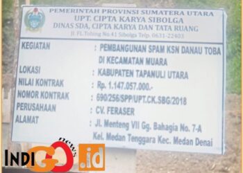 Proyek SPAM di Kecamatan Muara berbiaya Rp. 1.1 Miliar yang mangkrak, Kamis (11/7).