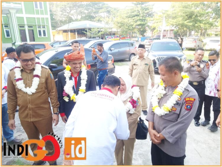 Pj. Bupati Batu Bara, H. Heri Wahyudi Marpaung SSTP, MAP saat menghadiri pelantika GABPEKNAS di Lima Puluh, Selasa (15/7).