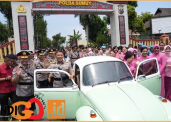 Komjen. Pol. Agung saat pamitan dari Mapolda Sumut, Jumat (2/8).