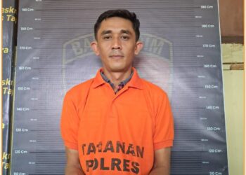 Boy Sandi Hutauruk pelaku pembunuhan kekasih LGBT nya di Taput, Senin (2/9).