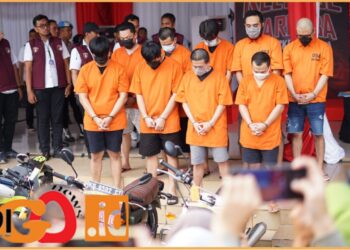 Bereskrim Polri saat konferensi pers perampasan aset 211 Miliar dari terpidana korupsi, Rabu (18/9).