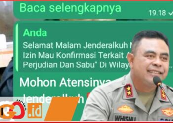 Kapolda Sumut, Irjen. Pol. Whisnu Hermawan Februanto SIK, MH dan SS pesan whatsapp konfirmasi, Jumat (4/10).