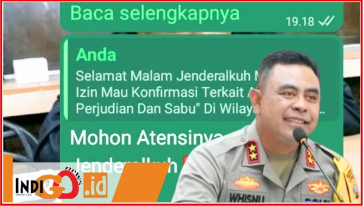 Kapolda Sumut, Irjen. Pol. Whisnu Hermawan Februanto SIK, MH dan SS pesan whatsapp konfirmasi, Jumat (4/10).