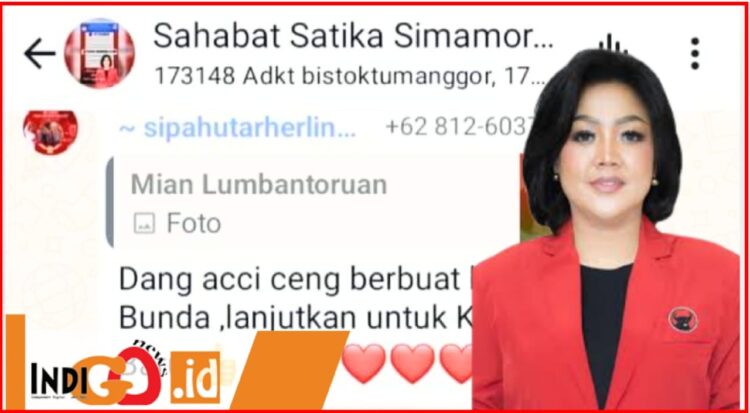 SS grup whatsapp Tim Pemenangan Paslon Satika - Sarlandy, Sabtu (5/10).