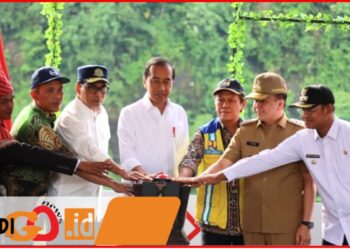 Presiden Republik Indonesia, Ir. Joko Widodo dalam rangka peresmian Bendungan Lau Simeme yang berlokasi di Kecamatan Biru Biru, Kabupaten Deliserdang - Sumatera Utara, Rabu (16/10/2024).