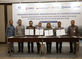 Sinergi Bukit Asam (PTBA) dan 3 Bank Himbara untuk Fasilitas Pemanfaatan DHE SDA