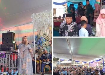 Calon Bupati HNU dan Lia Anggraini Wakil Bupati Muara Enim Hadiri Undangan Ngunduh Mantu di Lubuk Empelas