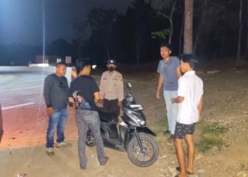 Polsek Gunung Megang Tindak Balap Liar di Jembatan Fly Over Bantaian