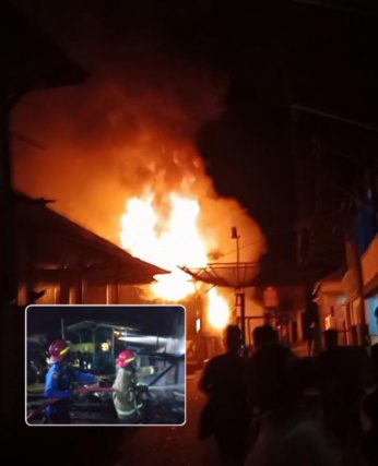 1 Rumah di Karang Raja Muara Enim Ludes Terbakar 2 Rumah Terkena Imbas