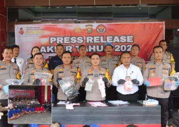 Polres Muara Enim Gelar Press Release Akhir Tahun 2024