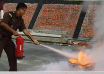 Aula Kejari Muara Enim Jadi Pusat Simulasi Antisipasi Kebakaran