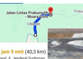 Terdapat Jalan Raya Muara Enim -Prabumulih Alami Rusak Parah, Penyelenggara Jalan Dapat di Pidana