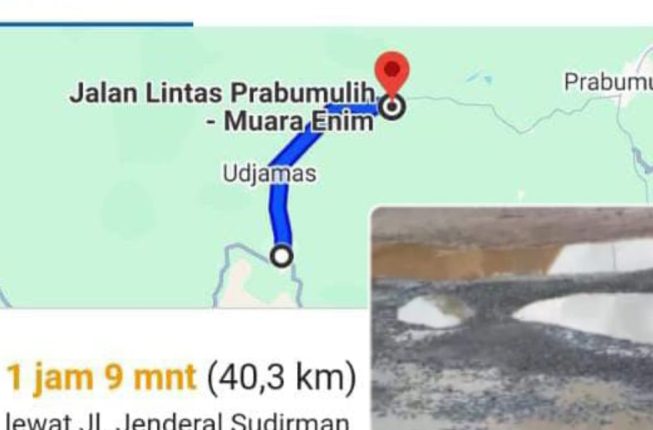 Terdapat Jalan Raya Muara Enim -Prabumulih Alami Rusak Parah, Penyelenggara Jalan Dapat di Pidana