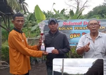 Warga Prabumulih Raih Juara 1 Lomba Mancing Ikan Lele di Kolam Mancing OKE Gasss Mang Wanto