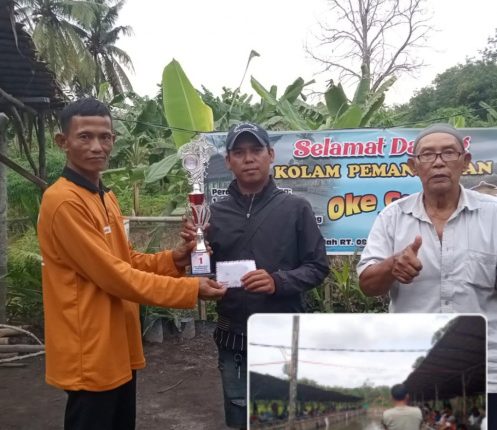 Warga Prabumulih Raih Juara 1 Lomba Mancing Ikan Lele di Kolam Mancing OKE Gasss Mang Wanto