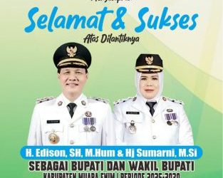 Anggota DPRD Muara Enim Septi Agsiadi, Ucapkan Selamat atas Pelantikan Edison & Sumarni Sebagai Bupati dan Wakil Bupati Muara Enim 2025-2030