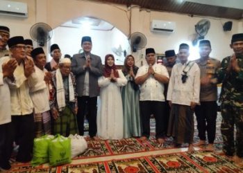 Babinsa Gunung Megang Hadiri Safari Ramadan Di Masjid Jami Al-Istiqomah, Desa Betung,