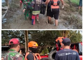 Anak yang Hanyut di Sungai Lematang Ditemukan Meninggal Dunia Babinsa Koramil 04 /GM Dan Tim Basarnas Mengevakuasi Korban