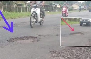 Pemudik Lebaran Ngeluh, Jalan Prabumulih- Palembang Masih Banyak Lobang