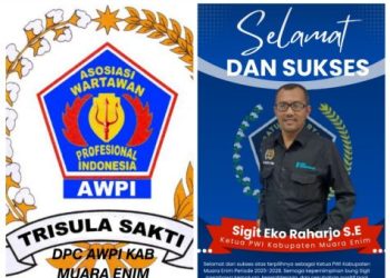 DPC AWPI Kabupaten Muara Enim Ucapkan Selamat atas Terpilihnya Sigit Eko Raharjo, sebagai Ketua PWI Muara Enim Periode 2025-2028