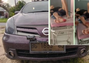 Diduga Alami Laka Tertabrak Mobil Travel Pengemudi Motor Vario di Gelumbang Alami Pecah Kaki