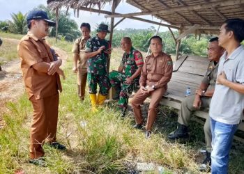Babinsa Koramil 404-04/GM Sertu Yusuf Tinjau Sasaran Karya Bakti TNI TA. 2025 di Gunung Megang