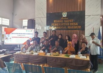 Babinsa 04/Gunung Megang Monitoring Giat Pembentukan Koperasi Merah Putih Desa Manunggal Makmur