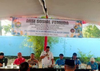 DPD KNPI Kabupaten Muara Enim Gelar Pelayanan Kesehatan Gratis dan Donor Darah Bersama Pemuda Batak Bersatu dan ISNU