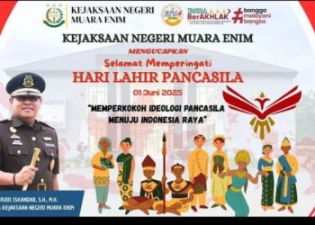 Selamat Memperingati Hari Lahirnya Pancasila, Kajari Muara Enim: Mari Memperkokoh Ideologi Pancasila Menuju Indonesia Raya