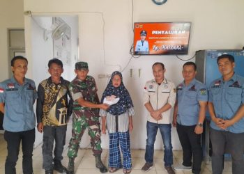 Babinsa Koramil 404-04/Gunung Megang Monitoring Penyaluran Dana BLT DD Triwulan II Tahun 2025