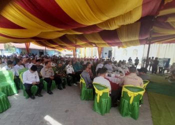 Babinsa Koramil 404-04/GM Hadiri dan Monitoring Penilaian Lomba Desa Tingkat Provinsi di Desa Lubuk Raman