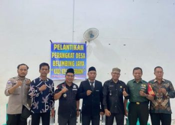 Danramil 404-04/GM Hadiri Pelantikan Perangkat Desa Belimbing Jaya