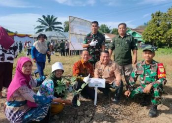 Camat Ujanmas Ikut Peringati Hari Lingkungan Hidup Sedunia 2025, Tanam Pohon Serentak di Desa Muara Gula Baru