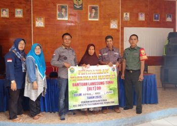 Babinsa Koramil 404-04/GM Monitoring Penyaluran Dana BLT DD Triwulan II di Desa Baturaja