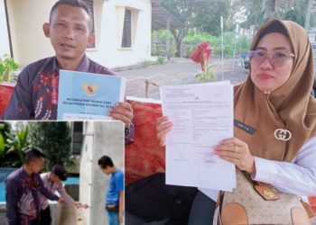 Hilang Bangunan Rangka Baja Samping Rumah, Anita Buat Laporan ke Polsek Gelumbang 