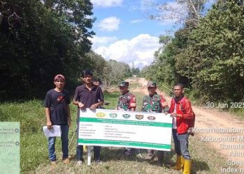 Babinsa Koramil 0404-04/Gunung Megang Monitoring dan Mengikuti Kegiatan Titik Nol Cetak Sawah Rakyat di Desa Baturaja