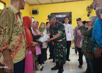 Koramil 404-04/GM Hadiri Gerakan Pangan Murah dan Operasi Pasar Murah di Desa Betung