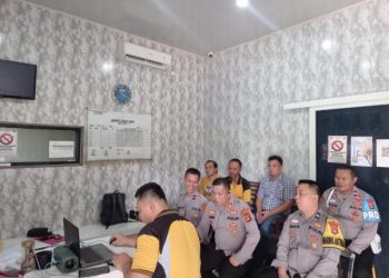 Polsek Lembak Polres Muara Enim Ikuti Zoom Meeting Rencana Penanaman Jagung Serentak 