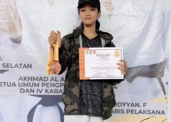 Aynu Dwipangga Fighter Cilik Kembali Naik Podium di Open Turnamen Karate Piala Ketua DPRD Sumsel Tahun 2025