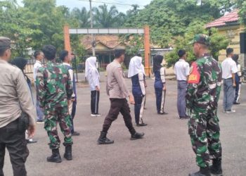 Babinsa koramil 404-04/ GM Ikut Serta menyeleksi Paskibra Kecamatan Gunung Megang Tahun 2025 Berlangsung Sukses dan Penuh Semangat