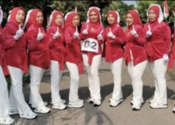 Tim Gerak Jalan Indah Desa Guci Meriahkan Lomba Tingkat Kecamatan Ujanmas