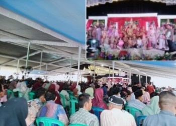 Resepsi Pernikahan Putri Kades Lembak Muara Enim di Banjiri Ribuan Tamu Undangan 