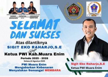 DPC AWPI Muara Enim Hadiri Pelantikan Ketua dan Pengurus PWI Muara Enim Periode 2025–2028