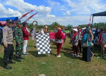 Babinsa Koramil 404-04/GM Hadiri dan Amankan Karnaval Desa Pajar Indah Peringati HUT RI ke-80