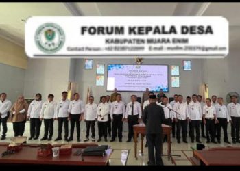 Siap Perjuangkan Pembangunan Desa, Forum Kades Kabupaten Muara Enim Resmi Dilantik 