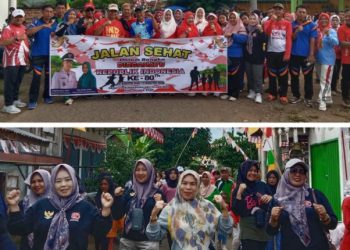 Pemdes Ulak Bandung Gelar Jalan Santai Meriahkan HUT RI ke-80