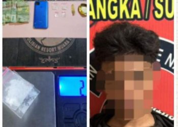 Polisi Tangkap Pengedar Narkoba Disebuah Pondok di Desa Lubuk Raman Rambang Niru 