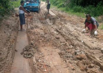 Masih Ditemukan Jalan Rusak Parah Dijalan Desa Wilayah Kabupaten Muara Enim