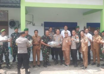 Kunjungan Kapolsek dan Camat ke Koramil 404-04/Gunung Megang Dalam Rangka HUT TNI ke-80